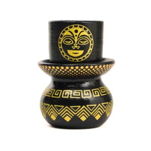 Hand Painted Terracotta Maori Dot Art Candle Stand