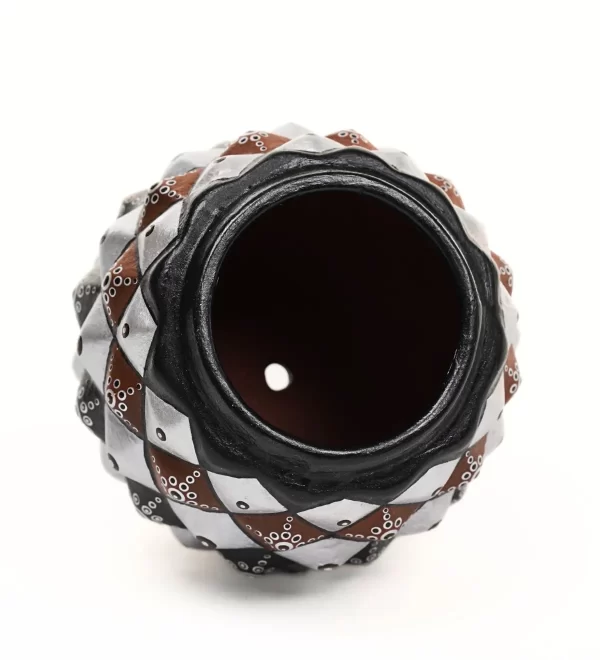 Hand Painted Dot Art Terracotta Pot