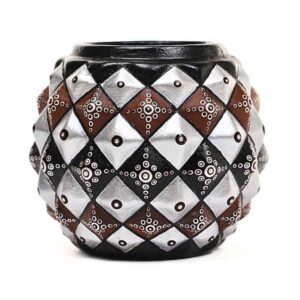 Hand Painted Dot Art Terracotta Pot
