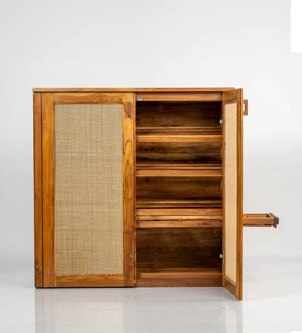 Teak Wood Shoe Rack