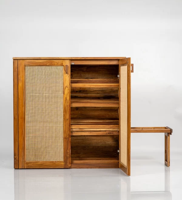 Teak Wood Shoe Rack