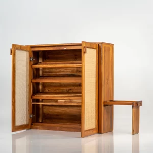 Teak Wood Shoe Rack